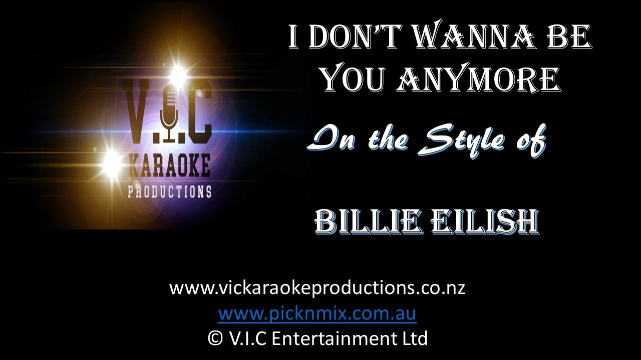 Maruv - I don't wanna be you anymore - Karaoke Bars & Productions Auckland