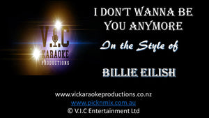 Maruv - I don't wanna be you anymore - Karaoke Bars & Productions Auckland