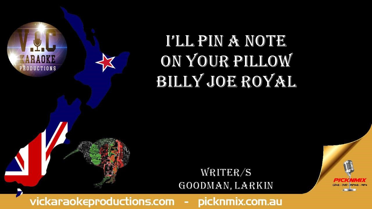 Billy Joe Royal - I'll Pin a Note on your Pillow