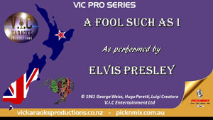 VICPSELVIS009 - A Fool Such as I - Elvis Presley - Karaoke Bars & Productions Auckland