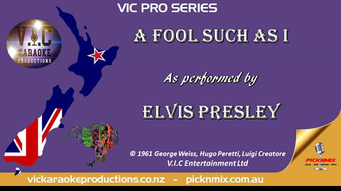 VICPSELVIS008 - Can't Help Falling in Love (Acoustic) - Elvis Presley - Karaoke Bars & Productions Auckland