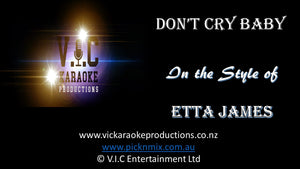 Etta James - Don't Cry Baby - Karaoke Bars & Productions Auckland