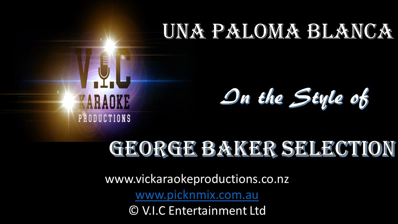 George Baker Selection - Una Paloma Blanca - Karaoke Bars & Productions Auckland