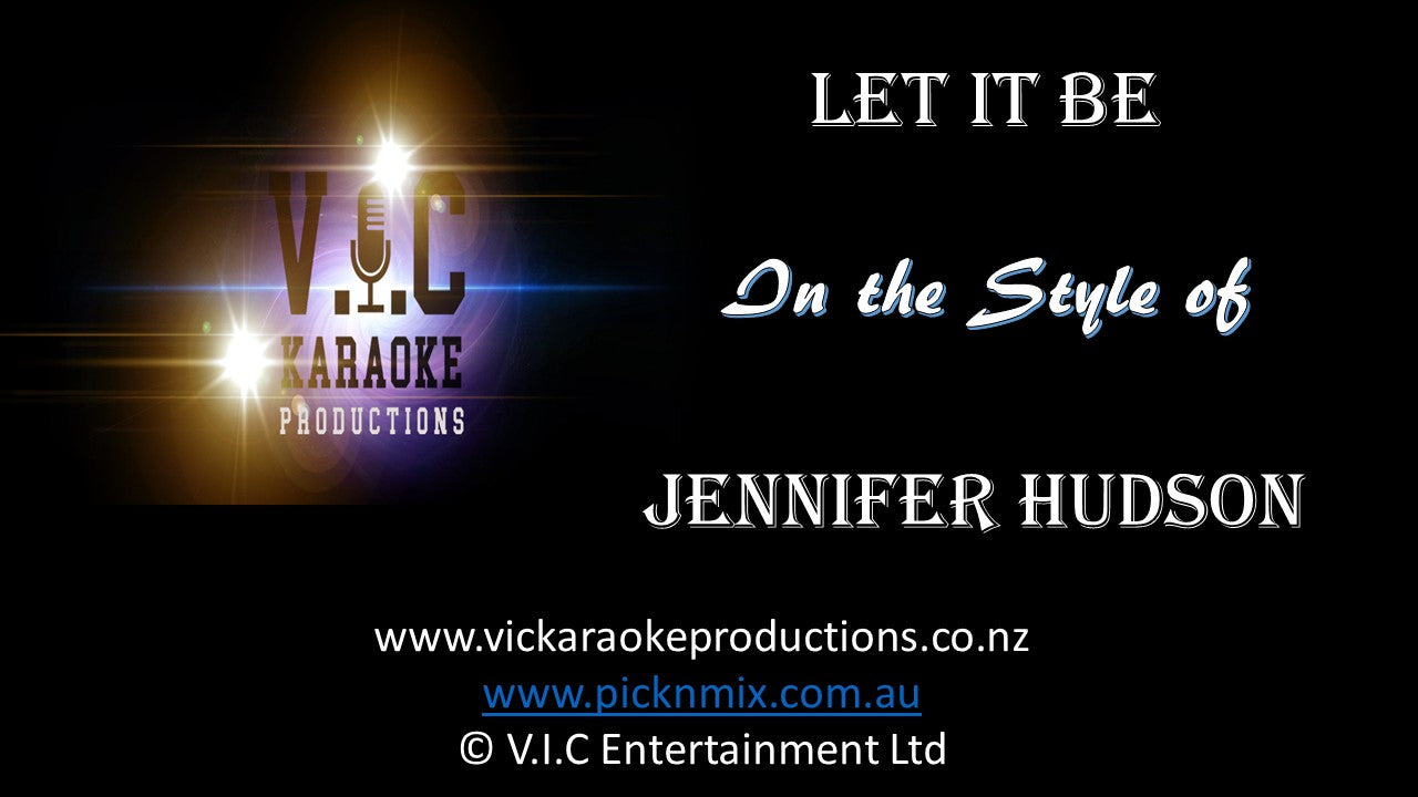 Jennifer Hudson - Let it Be (For Haiti) - Karaoke Bars & Productions Auckland