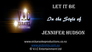 Jennifer Hudson - Let it Be (For Haiti) - Karaoke Bars & Productions Auckland