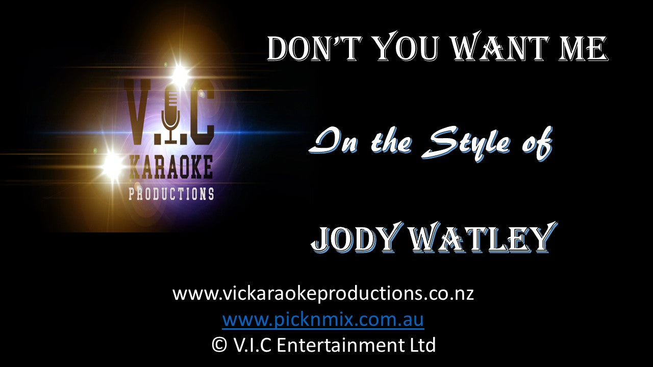 Jody Watley - Don't you Want me - Karaoke Bars & Productions Auckland