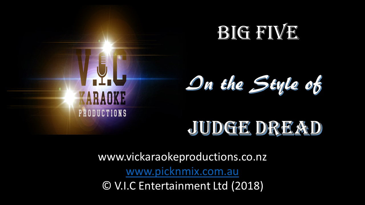 Judge Dread - Big Five - Karaoke Bars & Productions Auckland