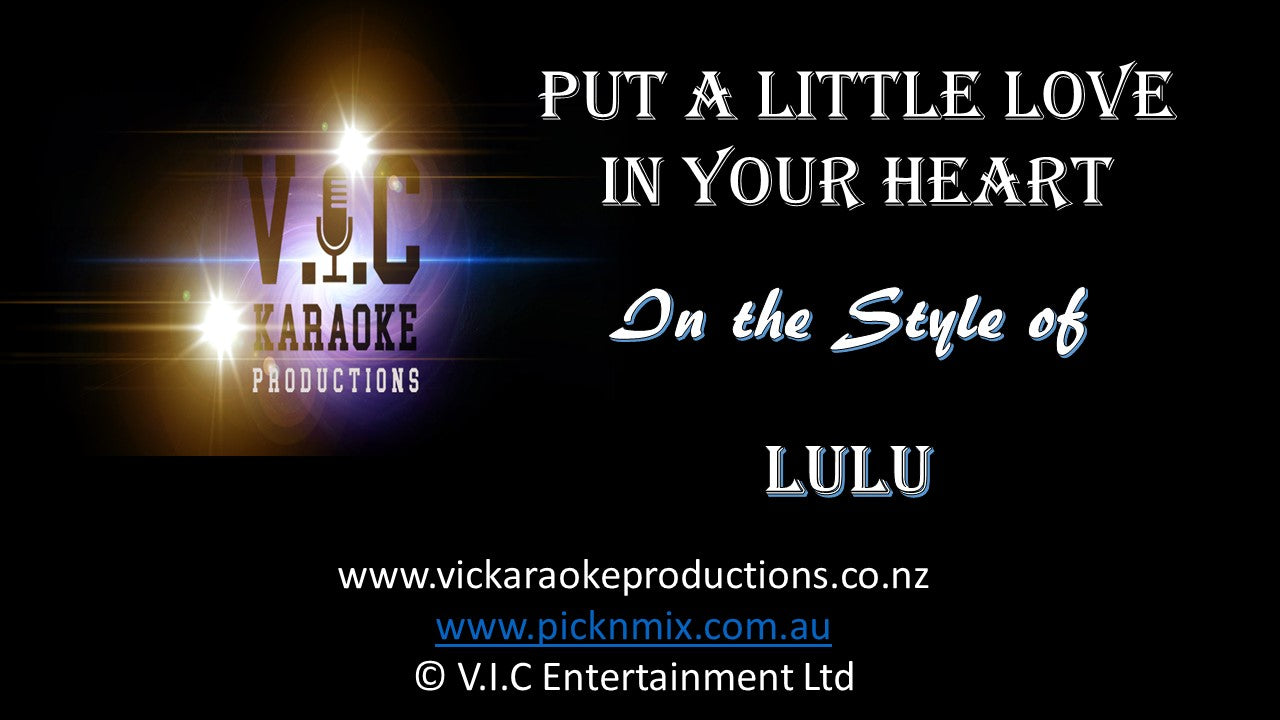 Lulu - Put another Love in your Heart - Karaoke Bars & Productions Auckland