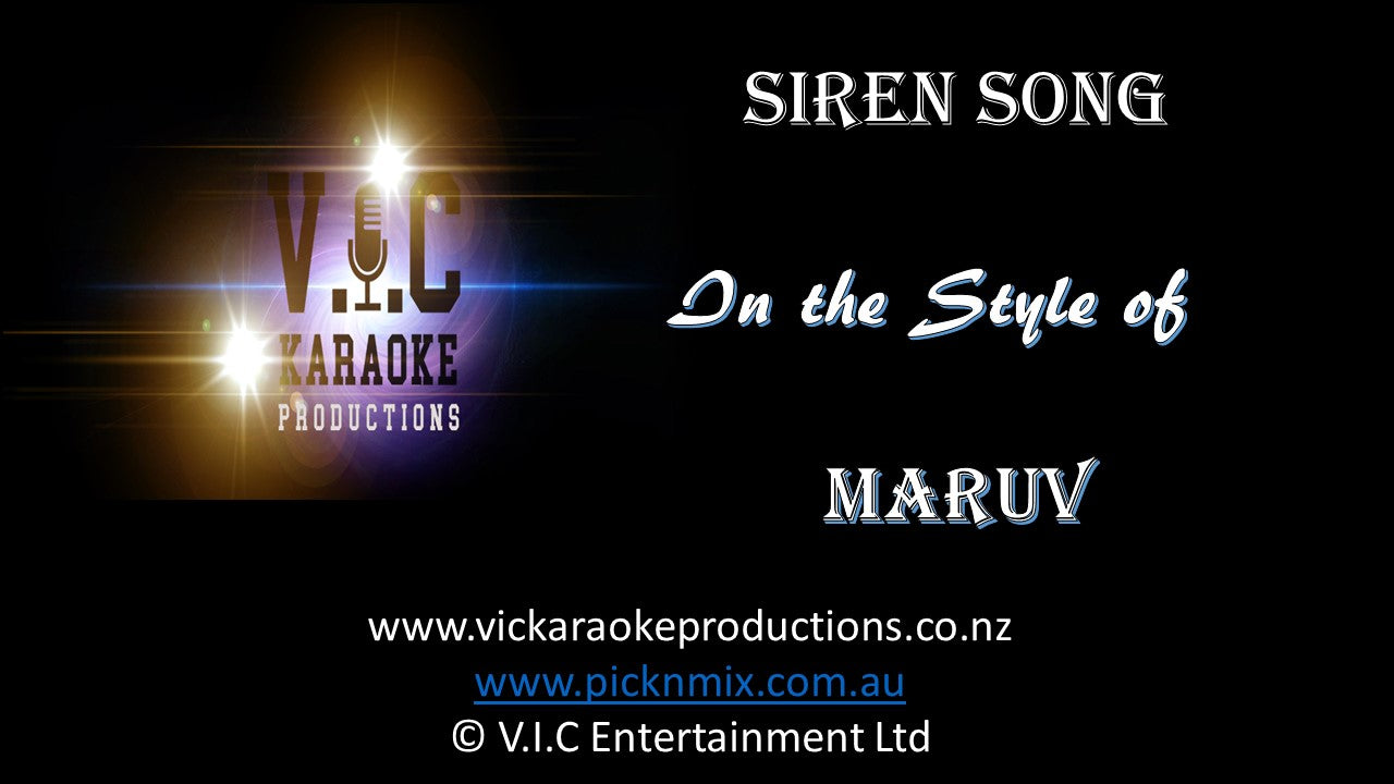 Maruv - Siren Song - Karaoke Bars & Productions Auckland