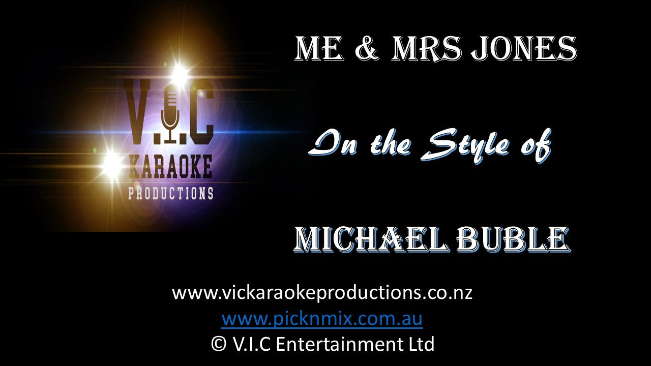 Michael Buble - Me & Mrs Jones - Karaoke Bars & Productions Auckland