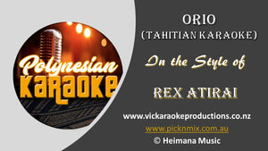 PK017 - Rex Atirai - Orio (Tahitian Karaoke) - Karaoke Bars & Productions Auckland