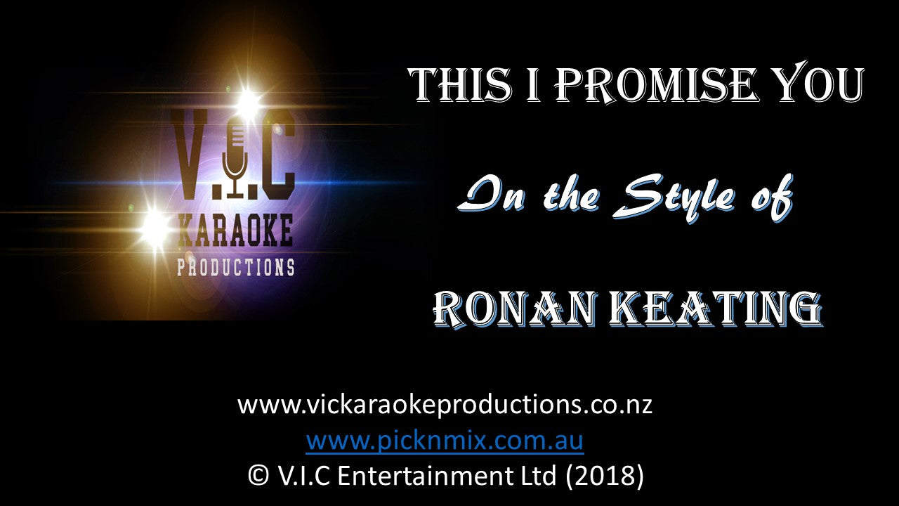 Ronan Keating - This I Promise You - Karaoke Bars & Productions Auckland