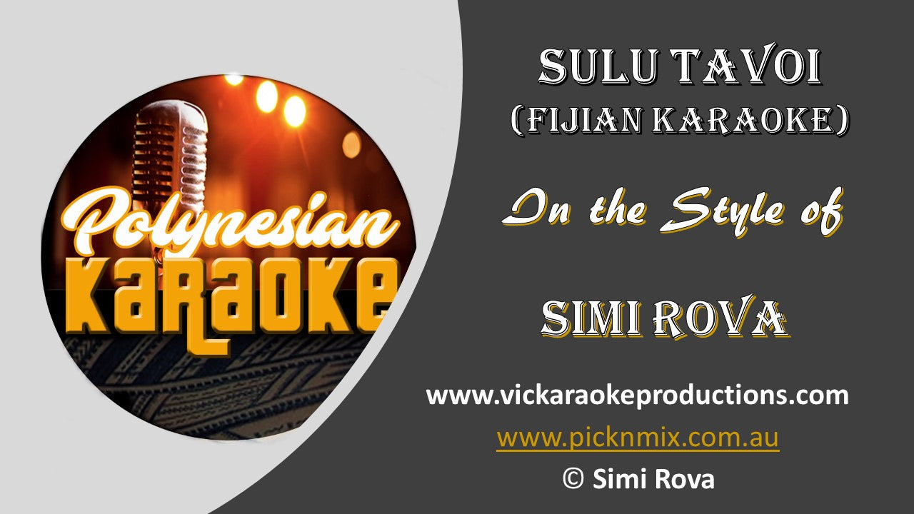 PK020 - Simi Rova - Sulu Tavoi (Fijiian Karaoke)