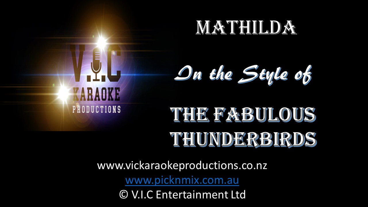 The Fabulous Thunderbirds - Mathilda - Karaoke Bars & Productions Auckland