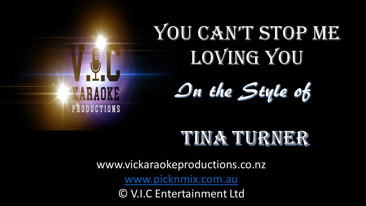 Tina Turner - You can't stop me Loving you - Karaoke Bars & Productions Auckland