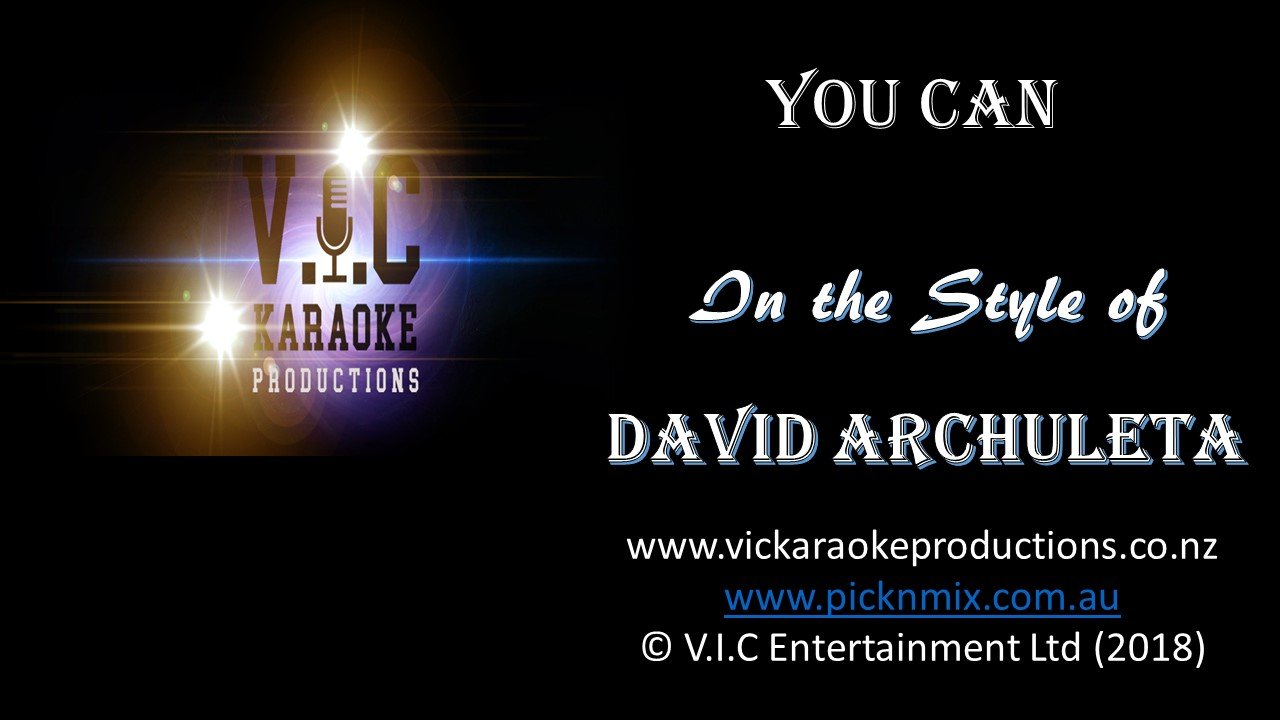 David Archuleta - You Can - Karaoke Bars & Productions Auckland