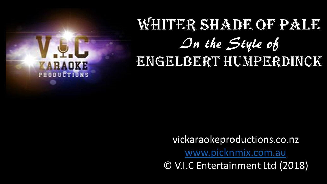 Engelbert Humperdinck - A Whiter Shade of Pale - Karaoke Bars & Productions Auckland