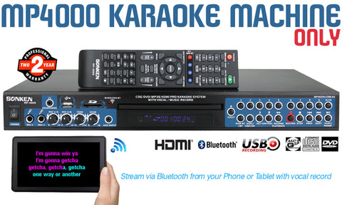 MP4000 Pro Karaoke Machine + 800 V.I.C Karaoke Productions songs - Karaoke Bars & Productions Auckland