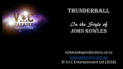 John Rowles - Thunderball - Karaoke Bars & Productions Auckland