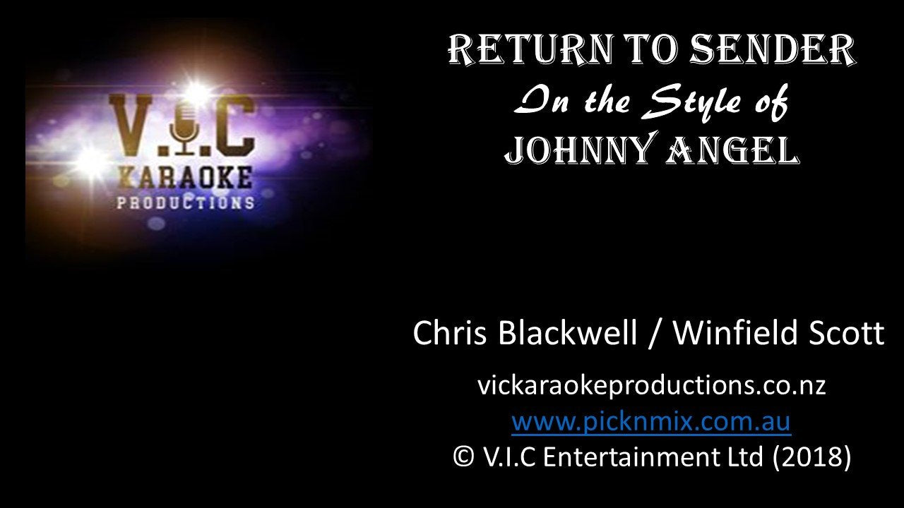 Johnny Angel - Return to Sender - Karaoke Bars & Productions Auckland