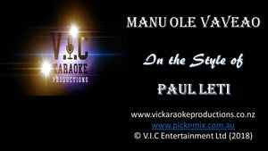 Paul Leti - Manu Ole Vaveao - Karaoke Bars & Productions Auckland